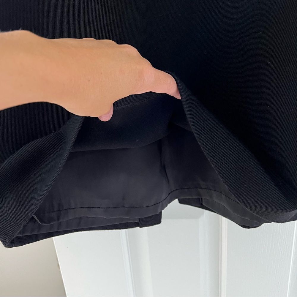 Lafayette 148 Virgin Wool Leather Pencil Skirt - Picture 4 of 5